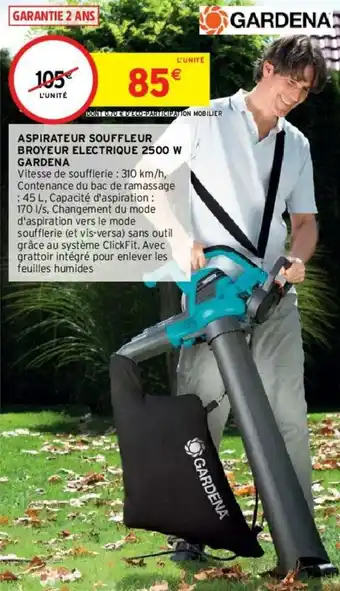 Intermarché Aspirateur Souffleur Broyeur Electrique 2500W offre