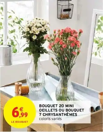 Intermarché Bouquet 20 Mini Oeillets Ou Bouquet offre