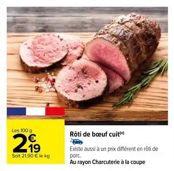 Carrefour Rôti de bœuf cuit(n) offre