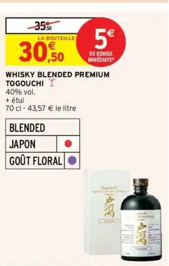 Intermarché Whisky Blended Premium Togouchi offre