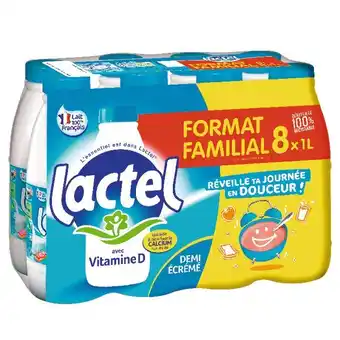 Auchan Lait Demi-Écrémé Lactel offre