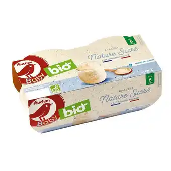 Auchan Dessert Lacté Auchan Baby Bio offre