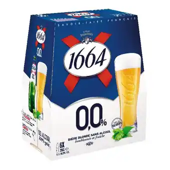 Auchan Bière Blonde 1664 Sans Alcool offre