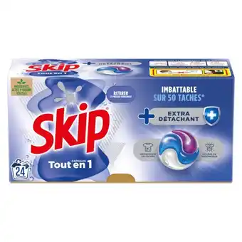 Auchan Lessive Capsule 3En1 Hygiène Extra Détachant Skip offre