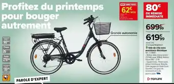 Carrefour Vélo de ville avec assistance électrique Réf.: E-4600 offre