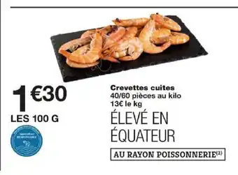 Monoprix Crevettes cuites offre