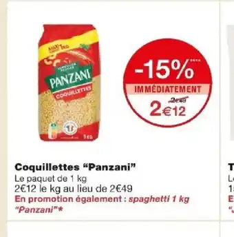Monoprix Coquillettes "Panzani" offre