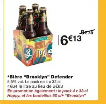 Monoprix Bière "Brooklyn" Defender offre