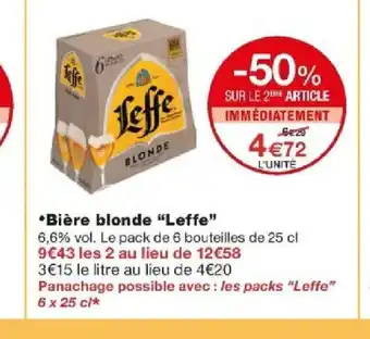 Monoprix Bière blonde "Leffe offre