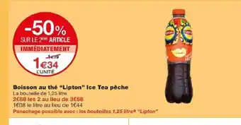 Monoprix Boisson au thé "Lipton" Ice Tea pêche offre