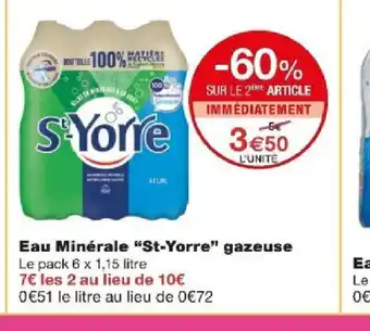 Monoprix Eau Minérale "St-Yorre" gazeuse offre