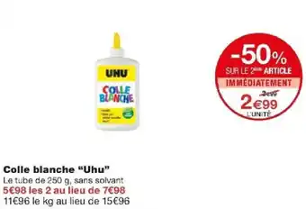 Monoprix Colle blanche "Uhu" offre