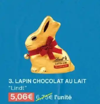 Monoprix LAPIN CHOCOLAT AU LAIT "Lindt" offre