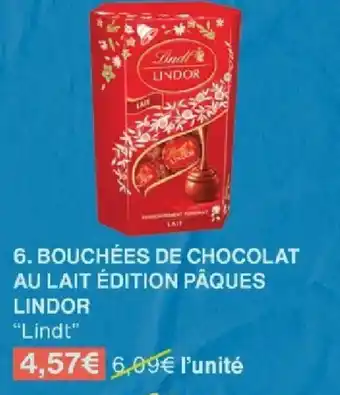 Monoprix BOUCHÉES DE CHOCOLAT AU LAIT ÉDITION PÂQUES LINDOR "Lindt" offre