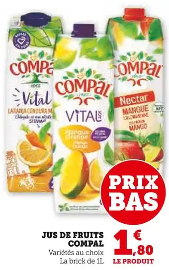 U Express COMPAL JUS DE FRUITS offre