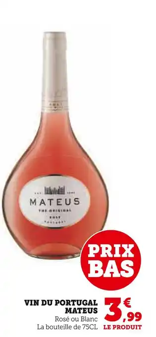 U Express MATEUS VIN DU PORTUGAL offre