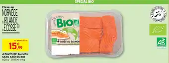 Intermarché Hyper 4 PAVÉS DE SAUMON SANS ARÊTES BIO offre