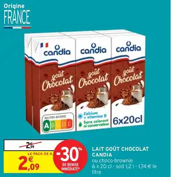 Intermarché Hyper LAIT GOÛT CHOCOLAT CANDIA offre