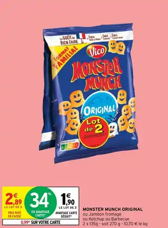 Intermarché Hyper MONSTER MUNCH ORIGINAL offre