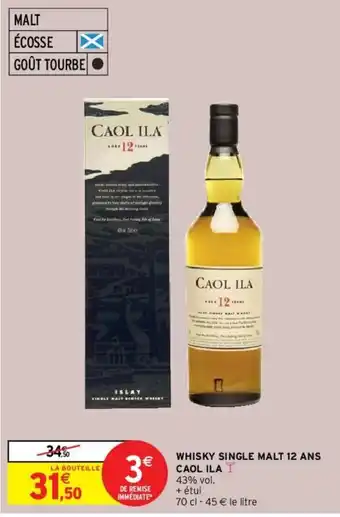 Whisky Single Malt 12 Ans Caol Ila
