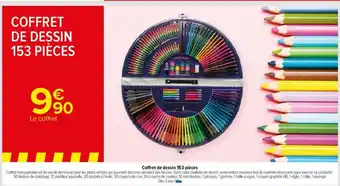 Carrefour Coffret de Dessin 153 Pièces offre