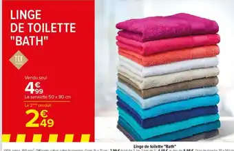 Carrefour Linge de Toilette Bath offre