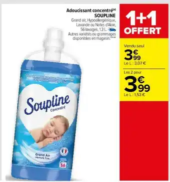 Carrefour Adoucissant Concentré Soupline offre