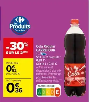 Carrefour Cola Régular offre