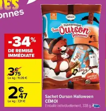 Sachet Ourson Halloween