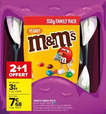 Carrefour M&M's Family Pack offre