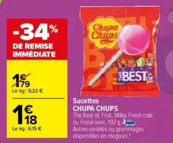 Carrefour Sucettes Chupa Chups offre