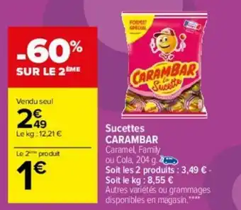 Sucettes Carambar