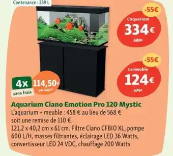 Maxi Zoo Aquarium ciano emotion pro 120 mystic offre