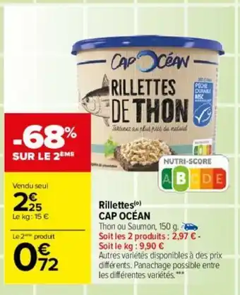 Carrefour Rillettes Cap Ocèan offre