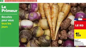 Carrefour Navet Catègorie 1. offre
