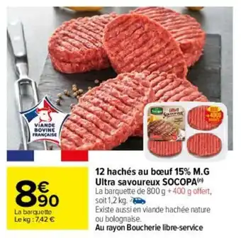 12 Hachès Au Boeuf 15% M.G Ultrav Savoureux SOCOPA