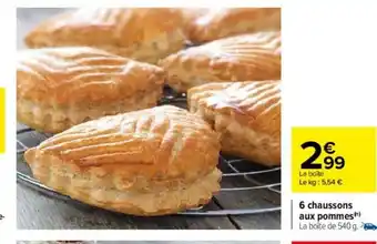 Carrefour 6 Chaussons Aux Pommes offre