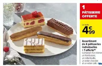 Carrefour Assortiment De 4 Patisseries Individeulles + 1 offerte offre