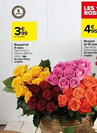 Carrefour Bouqyer De 9 Roses offre