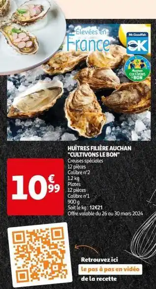 Auchan Auchan - huîtres filière cultivons le bon offre