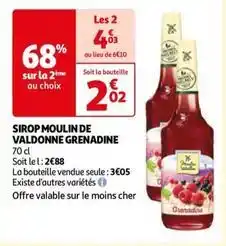 Auchan Moulin de valdonne - sirop grenadine offre