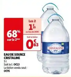 Auchan Cristaline - eau de source offre