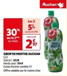 Auchan Auchan - sirop de menthe offre