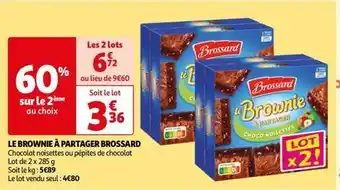 Auchan Brossard - le brownie à partager offre