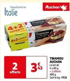 Auchan Auchan - tiramisu offre