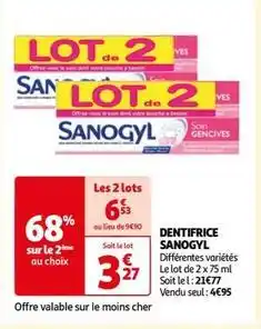 Auchan Sanogyl - dentifrice offre