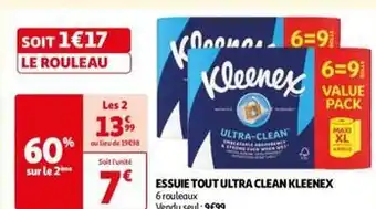 Auchan Kleenex - essuie tout ultra clean offre