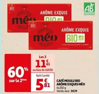 Auchan Meo - café moulu bio arome exquis offre