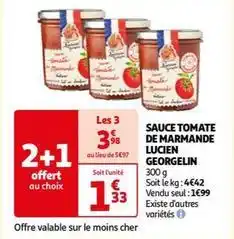 Auchan Lucien georgelin - sauce tomate de marmande offre