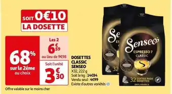 Auchan Senseo - dosettes classic offre